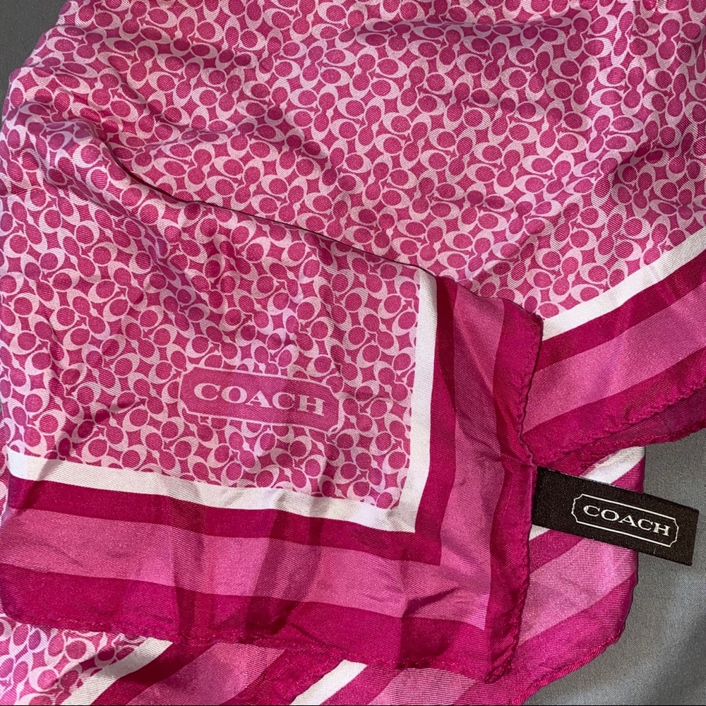 Coach 100% silk scarf